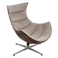 Кресло LOBSTER CHAIR латте искусственная замша, коричневый