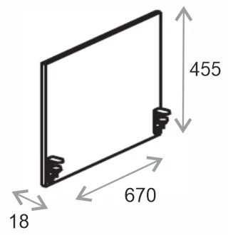 Купить Экран боковой Everprof EVO (ЭВО) 670х18x455 Дуб Пасадена по низкой цене