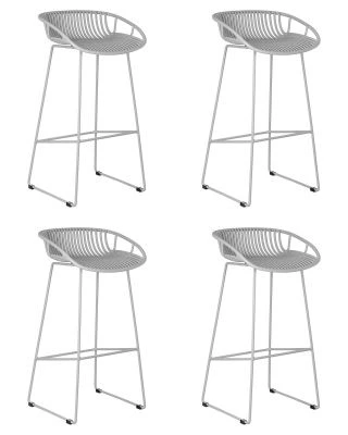 Набор 4 шт Стул барный DOBRIN FRANK, светло-серый