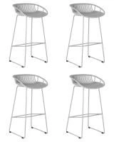 Набор 4 шт Стул барный DOBRIN FRANK, светло-серый