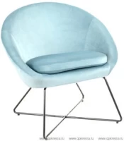 Кресло Колумбия Вельвет голубой