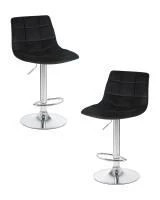 Набор 2 шт Стул барный DOBRIN TAILOR, черный велюр (MJ9-101)