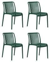 Набор 4 шт Стул обеденный DOBRIN WALTER, темно-зеленый