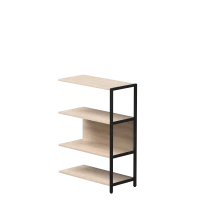 Полустеллаж металлический средний Everprof EVO (ЭВО) 805х385x1120 Дуб Соната/Черный