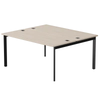 Бенч-система на 2 места Everprof EVO (ЭВО) на металлокаркасе 1580х670(1370)x755 опоры 45гр Дуб Соната/Черный