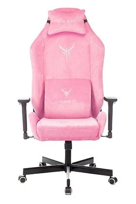 Кресло игровое Knight N1 Fabric розовый Velvet 36 с подголов. крестов. металл | Купить в КупиКресла.ру