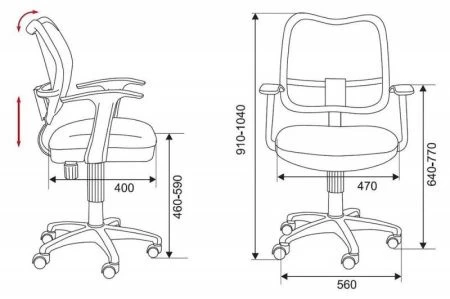 Детские компьютерные кресла - Кресло детское Бюрократ CH-W797 голубой сиденье голубой TW-55 сетка/ткань крестовина пластик пластик белый
