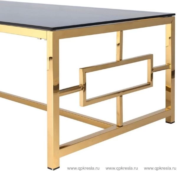 Журнальный стол 120*60 БРУКЛИН золото стекло smoke