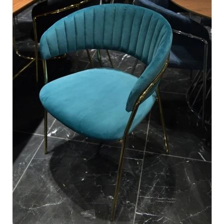 Купить Стул Turin бирюзовый с золотыми ножками по низкой цене