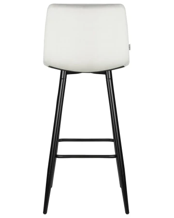 Купить Стул барный DOBRIN NICOLE, черные матовые ножки, светло-серый велюр (108-52) по выгодной цене для кафе, ресторанов и кухни