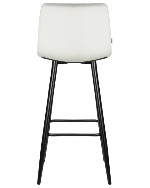 Стул барный DOBRIN NICOLE, черные матовые ножки, светло-серый велюр (108-52) для кафе, ресторанов и кухни