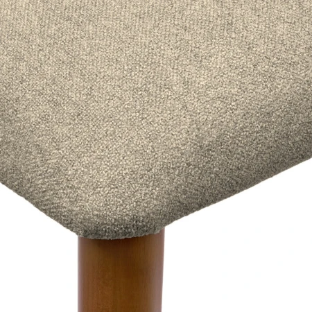 Купить Стул полубарный Lucas 3 латте букле ножки цвета орех по выгодной цене для кафе, ресторанов и кухни