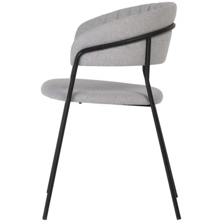 Купить Стул Turin светло-серая рогожка с чёрными ножками по низкой цене