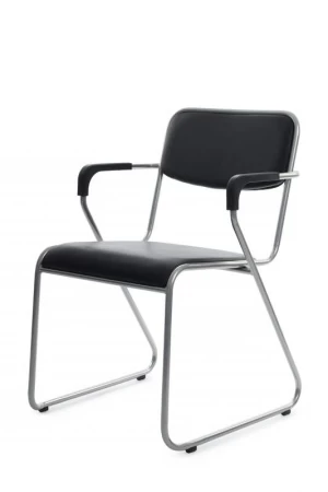 Кресло Nix Plus RCH OMKL-03 Черный/Металл окрашенный Хром для посетителей и сотрудников фото