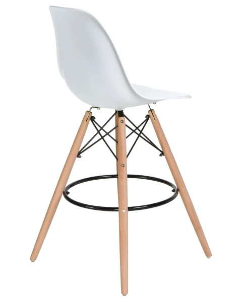 Стул барный DOBRIN DSW BAR, ножки светлый бук, цвет сиденья белый (W-02) для кафе, ресторанов и кухни