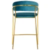 Купить Комплект из 2-х стульев полубарных Turin бирюзовый с золотыми ножками в интернет-магазине КупиКресла.ру