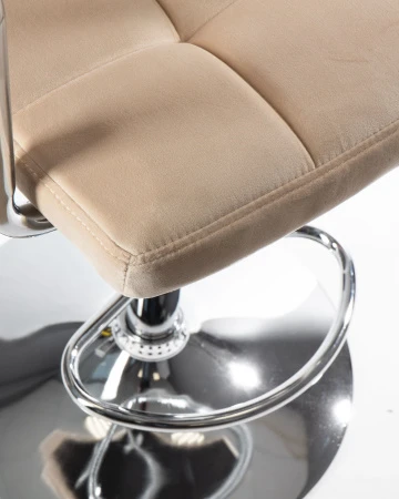 Купить Стул барный DOBRIN KRUGER ARM, бежевый велюр (MJ9-10) по выгодной цене для кафе, ресторанов и кухни