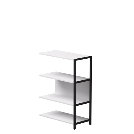Купить Полустеллаж металлический средний Everprof EVO (ЭВО) 805х385x1120 Белый/Черный по низкой цене