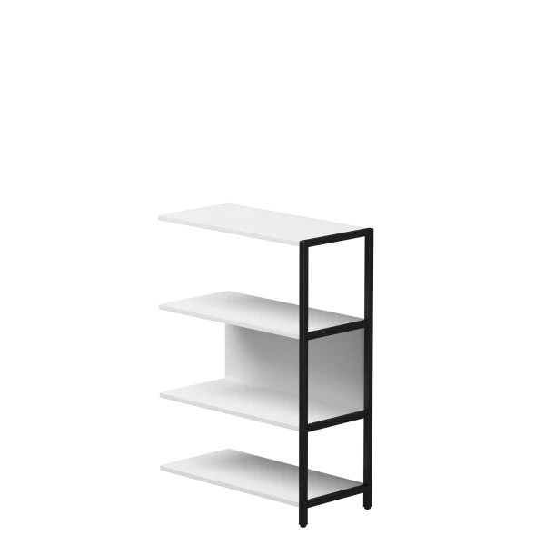Купить Полустеллаж металлический средний Everprof EVO (ЭВО) 805х385x1120 Белый/Черный по низкой цене