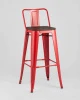 Купить Стул барный TOLIX WOOD со спинкой красный глянцевый по выгодной цене для кафе, ресторанов и кухни