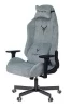 Кресла для геймеров - Кресло игровое Knight N1 Fabric серо-голубой Light-28 с подголов. крестов. металл