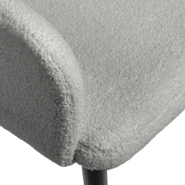 Купить Стул Bruno светло-серый, искусственный мех по низкой цене