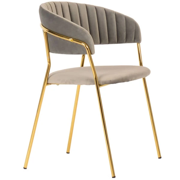 Купить Стул Turin латте с золотыми ножками по низкой цене