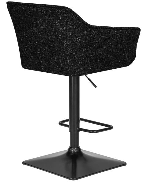 Стул барный DOBRIN RALF, черный твид (LEO18) для кафе, ресторанов и кухни
