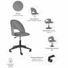 Офисные кресла - Стул Leo вращающийся на колесиках темно-серый