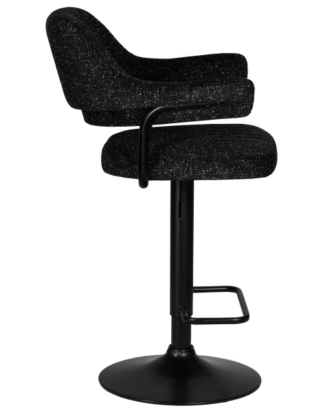 Стул барный DOBRIN CHARLY BLACK, черный твид (LEO18) для кафе, ресторанов и кухни