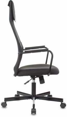 Офисные кресла - Кресло Бюрократ KB-5M черный TW-01 3C11 сетка/ткань с подголов. крестов. металл черный