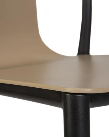 Купить Стул обеденный DOBRIN ADAM, черный/бежевый в интернет-магазине КупиКресла.ру