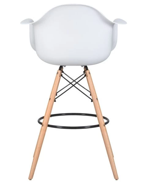Стул барный DAW BAR (ножки светлый бук, цвет белый)
