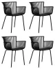 Набор 4 шт Стул обеденный DOBRIN ROSS, черный (B-03) без подушки