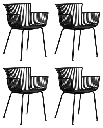 Набор 4 шт Стул обеденный DOBRIN ROSS, черный (B-03) без подушки