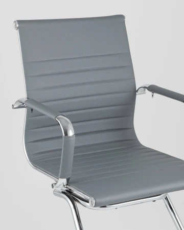 Конференц кресла - Кресло для посетителей TopChairs Visit серое