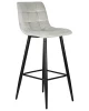 Купить Набор 2 шт Стул барный DOBRIN NICOLE, черные матовые ножки, светло-серый велюр (108-52) в интернет-магазине КупиКресла.ру