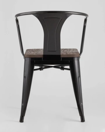 Купить Стул TOLIX ARM WOOD с подлокотниками черный по низкой цене