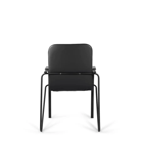 Офисный стул Samba black (Самба) черный/орех для посетителей и сотрудников фото