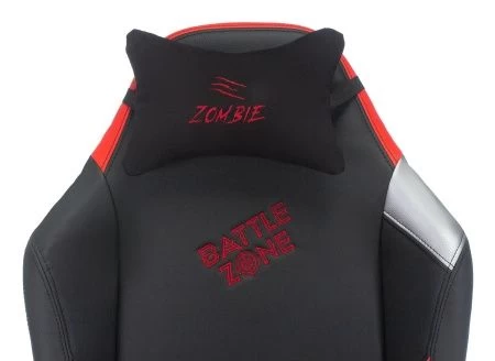 Кресло игровое Zombie HERO BATTLEZONE PRO черный/красный искусственная кожа с подголов. крестовина пластик