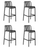 Набор 4 шт Стул барный DOBRIN CHLOE BAR, темно-серый