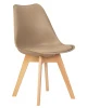 Стул обеденный DOBRIN JERRY SOFT, ножки светлый бук, цвет сиденья бежевый (GR-03)