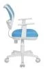 Детские компьютерные кресла - Кресло детское Бюрократ CH-W797 голубой сиденье голубой TW-55 сетка/ткань крестовина пластик пластик белый