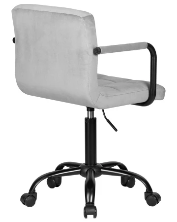 Офисные кресла - Офисное кресло для персонала DOBRIN TERRY BLACK, серый велюр (MJ9-75)