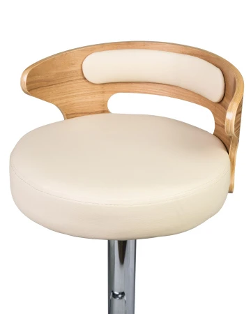 Купить Набор 2 шт Стул барный DOBRIN FRED, натуральное дерево, кремовый в интернет-магазине КупиКресла.ру