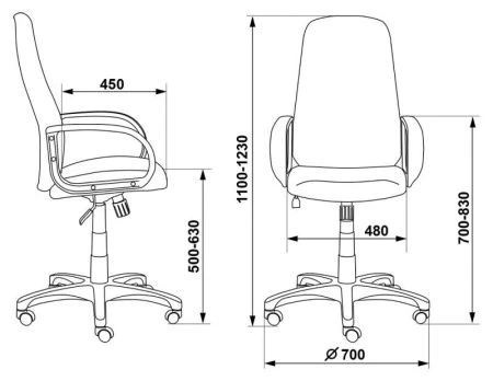 Кресла руководителя - Кресло руководителя Бюрократ CH-808AXSN черный 3C11 крестовина пластик