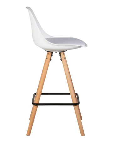 Купить Набор 2 шт Стул полубарный DOBRIN RONNI, ножки светлый бук, белый (ZL-W-02) в интернет-магазине КупиКресла.ру