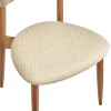 Купить Стул Lucas латте букле с ножками цвета орех по низкой цене