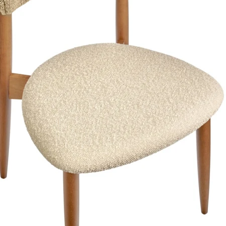 Купить Стул Lucas латте букле с ножками цвета орех по низкой цене