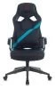 Кресла для геймеров - Кресло игровое Zombie DRIVER черный/голубой искусственная кожа с подголов. крестовина пластик